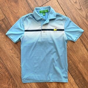Masters Collection Light Blue Striped Polo Shirt Kids XS 5-7
